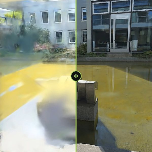 A blurry 3D reconstruction turned sharp with NVIDIA PPISP
